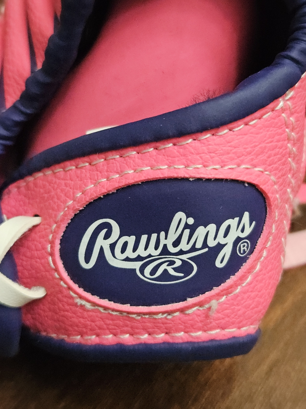 Rawlings Pink and Navy Youth Baseball Glove